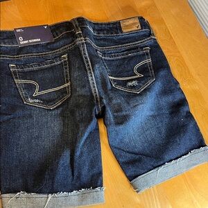 American Eagle Outfitters Dark Blue Skinny Bermuda Shorts